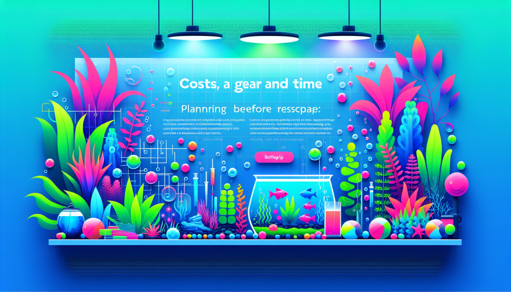 Modern flat design aquascaping illustration for undefined