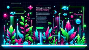 Modern flat design aquascaping illustration for undefined