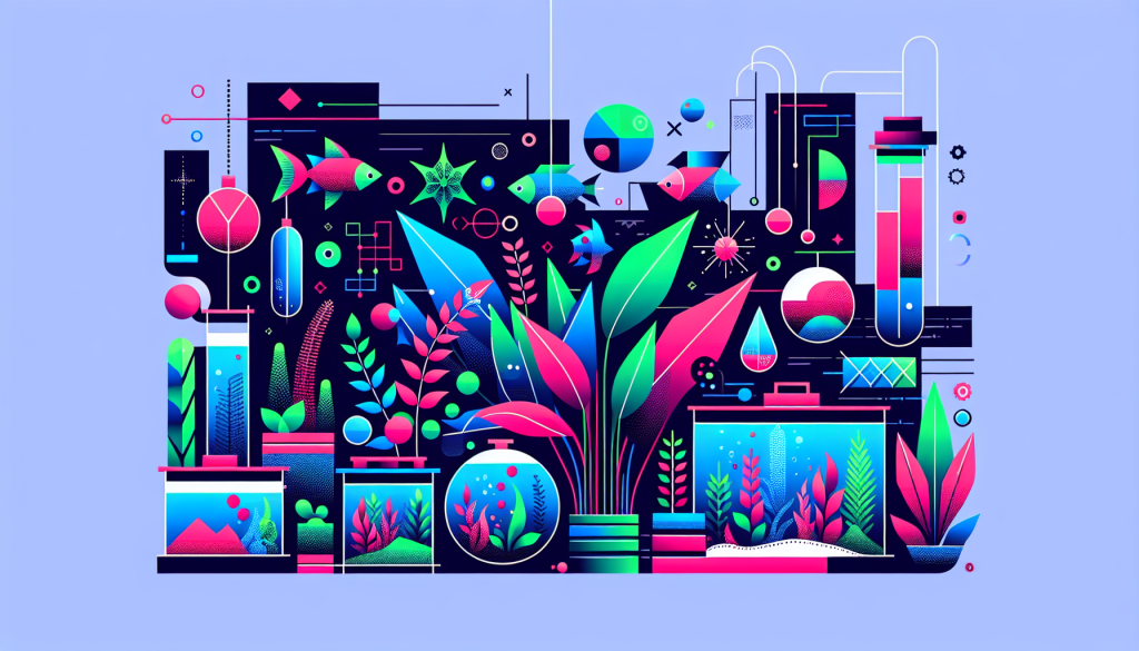 Modern flat design aquascaping illustration for undefined