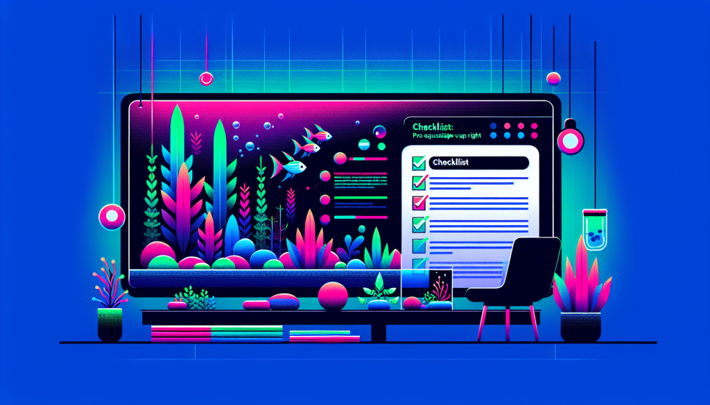 Modern flat design aquascaping illustration for undefined