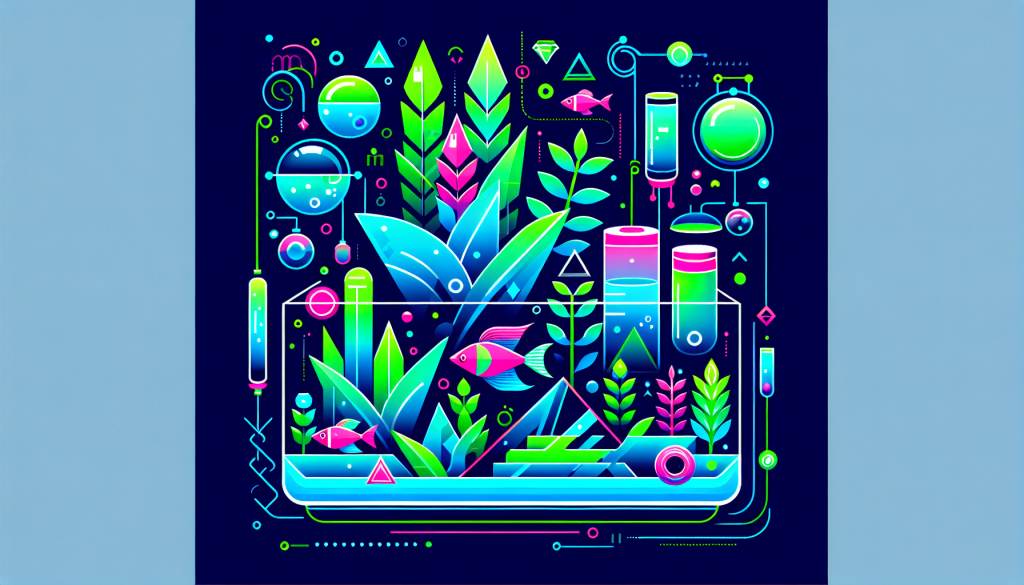 Modern flat design aquascaping illustration for undefined