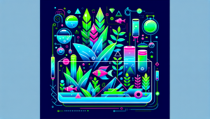Modern flat design aquascaping illustration for undefined