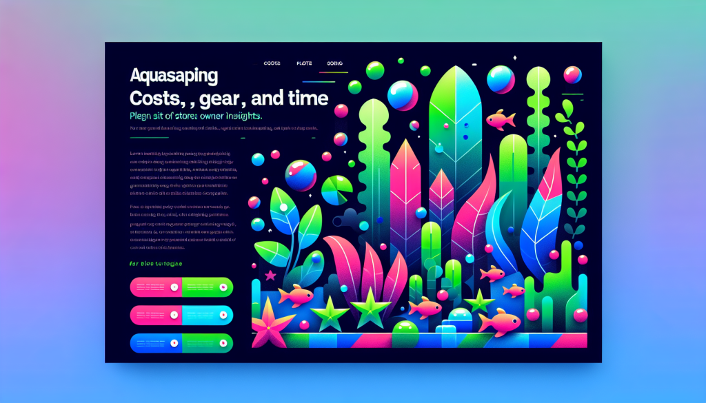 Modern flat design aquascaping illustration for undefined