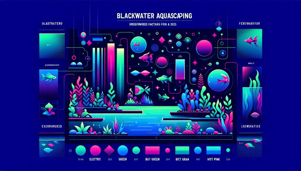 Modern flat design aquascaping illustration for undefined