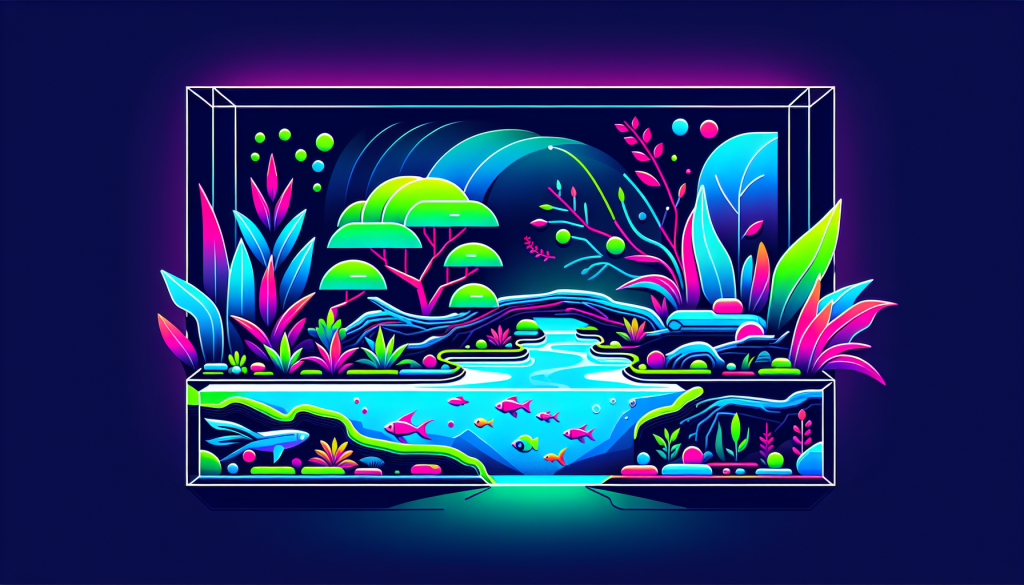 Modern flat design aquascaping illustration for undefined