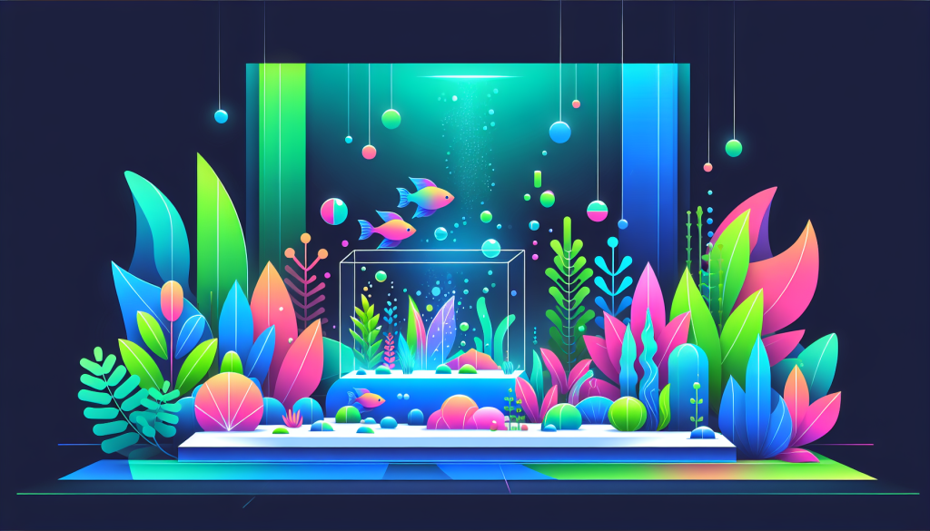 Modern flat design aquascaping illustration for undefined