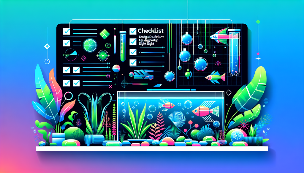 Modern flat design aquascaping illustration for undefined