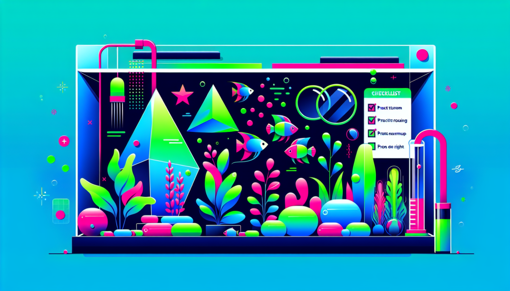 Modern flat design aquascaping illustration for undefined