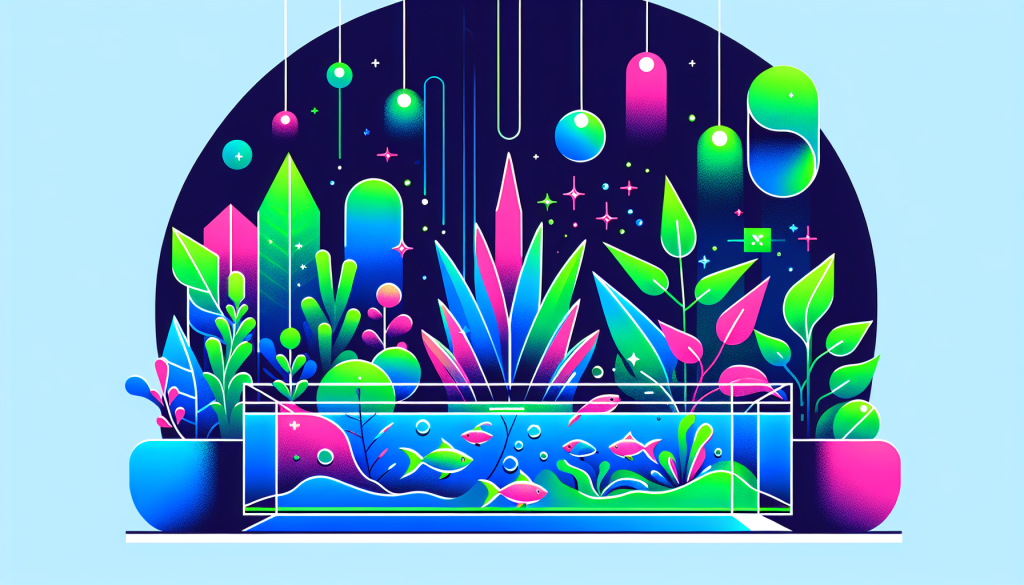 Modern flat design aquascaping illustration for undefined