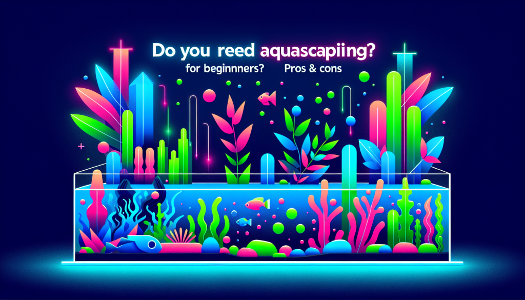 Modern flat design aquascaping illustration for undefined