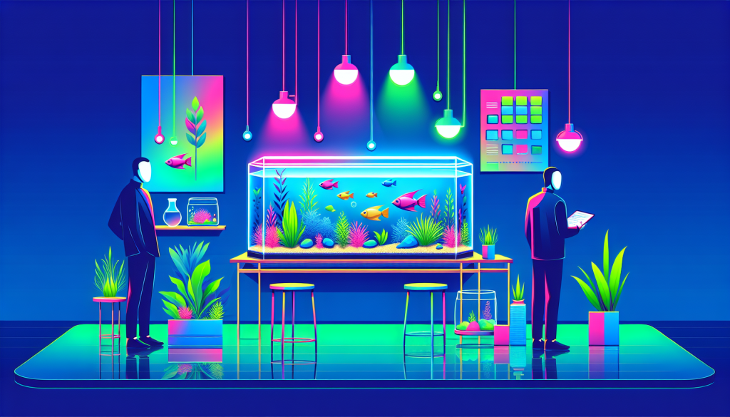 Modern flat design aquascaping illustration for undefined