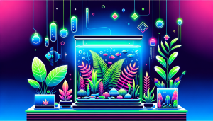Modern flat design aquascaping illustration for undefined