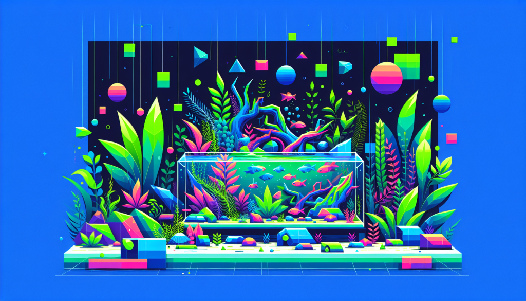 Modern flat design aquascaping illustration for undefined