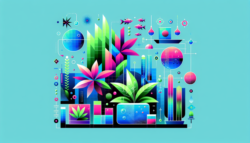 Modern flat design aquascaping illustration for undefined