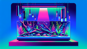 Modern flat design aquascaping illustration for undefined