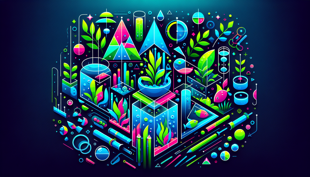 Modern flat design aquascaping illustration for undefined