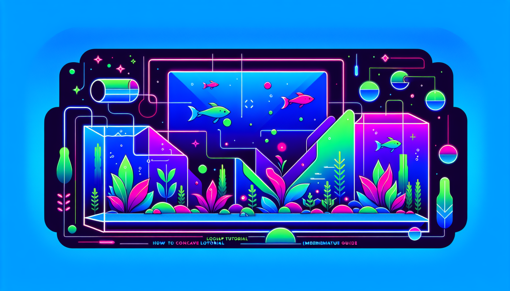Modern flat design aquascaping illustration for undefined