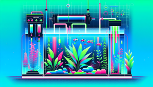 Modern flat design aquascaping illustration for undefined