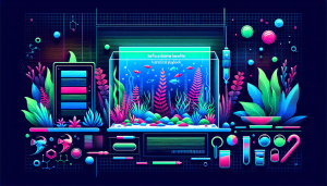 Modern flat design aquascaping illustration for undefined