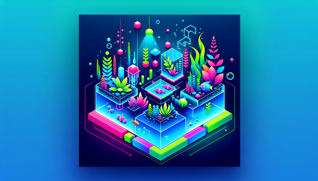 Modern flat design aquascaping illustration for undefined