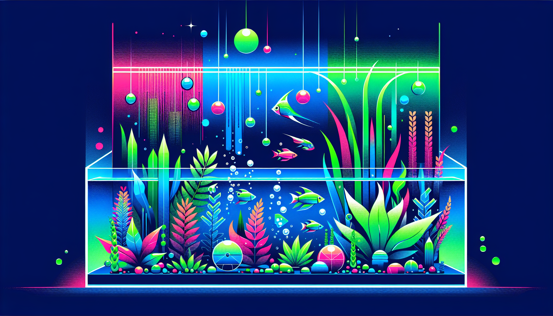 Modern flat design aquascaping illustration for undefined