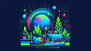 Modern flat design aquascaping illustration for undefined