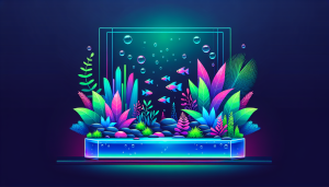 Modern flat design aquascaping illustration for undefined