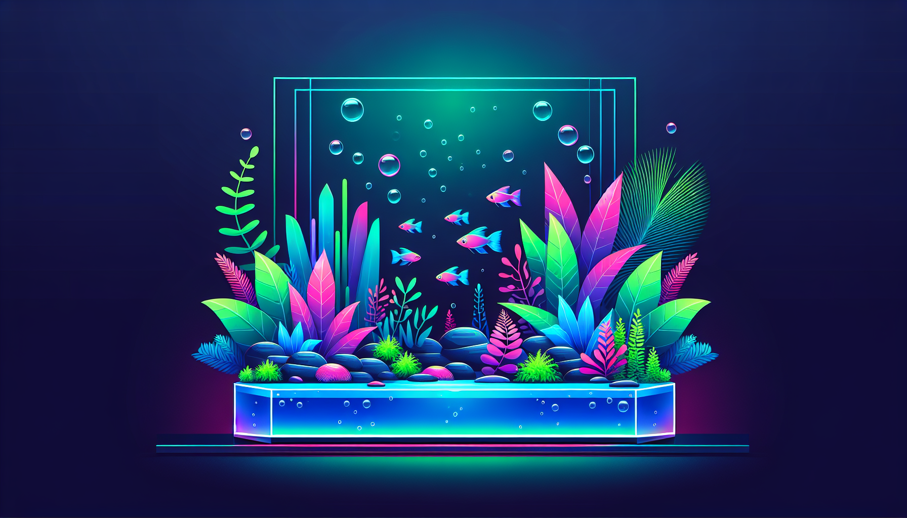 Modern flat design aquascaping illustration for undefined