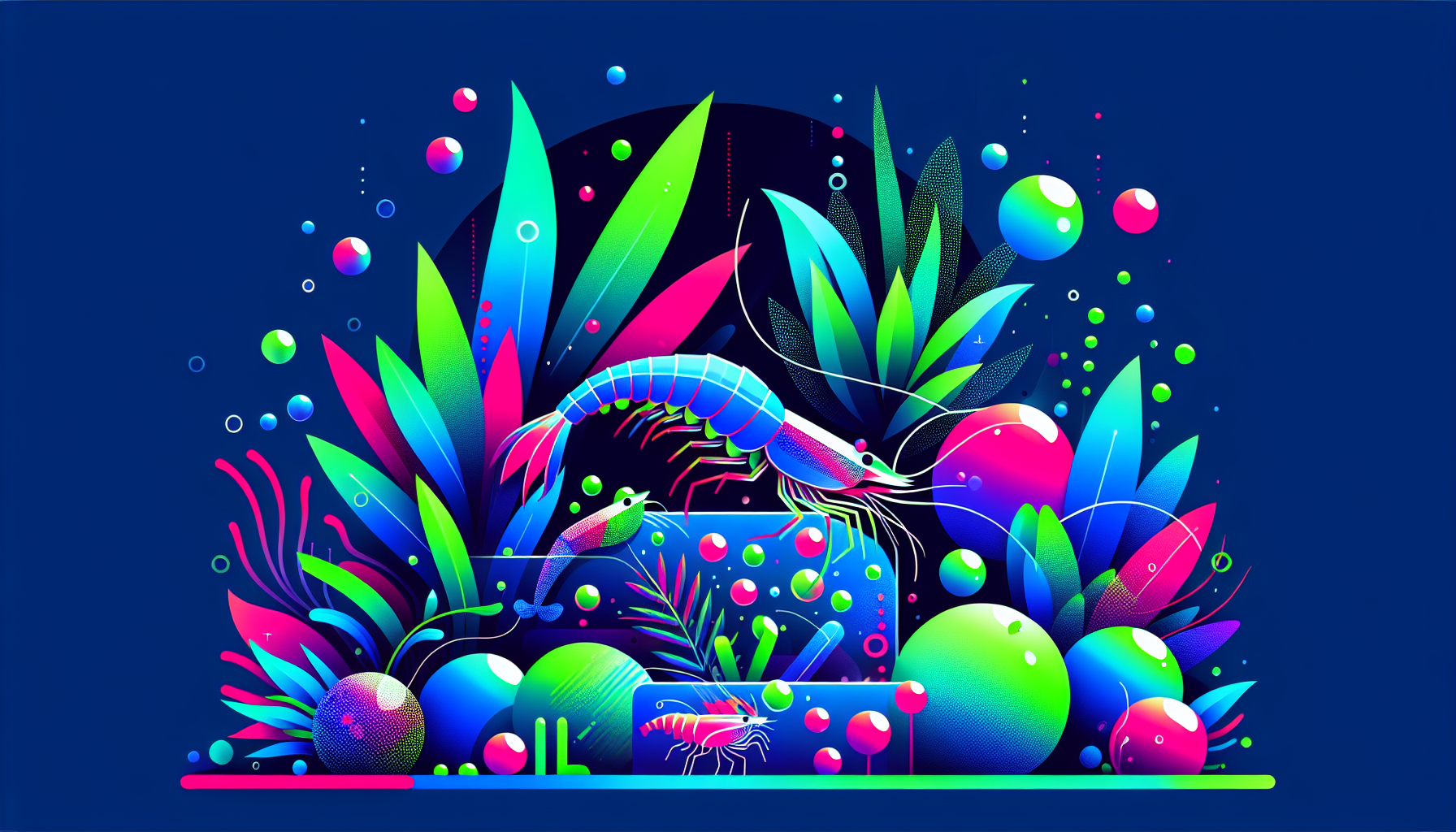 Modern flat design aquascaping illustration for undefined