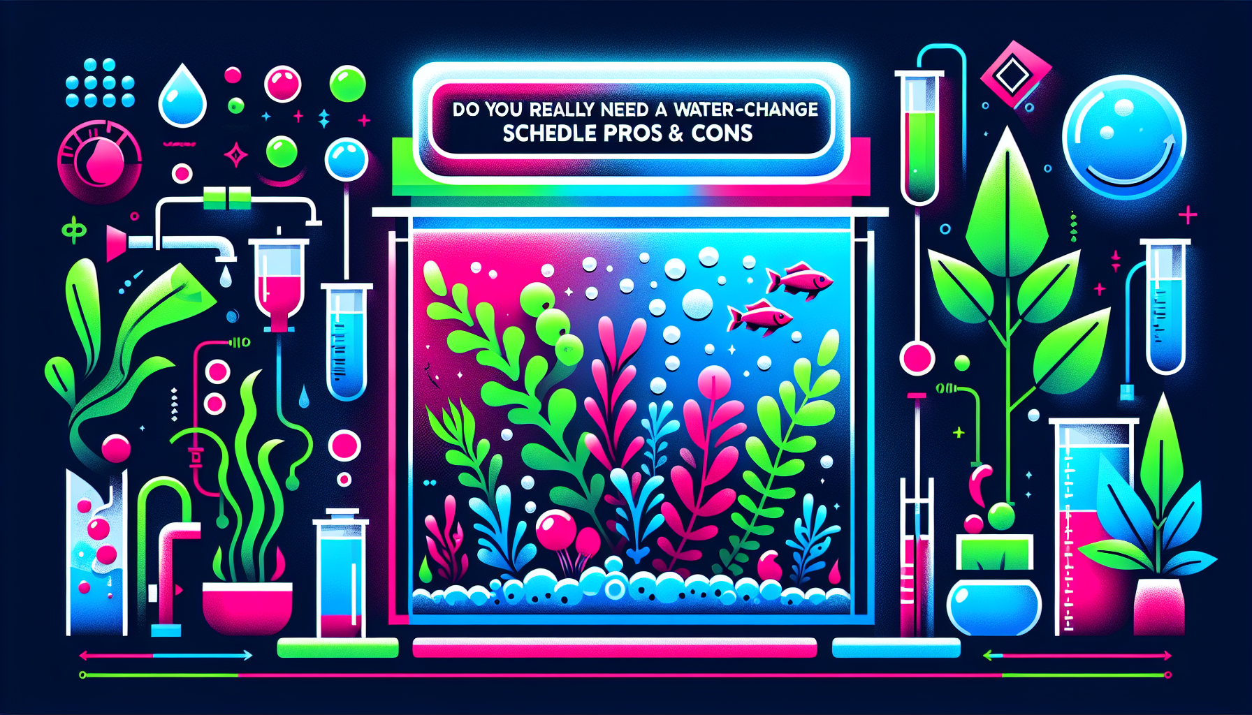 Modern flat design aquascaping illustration for undefined