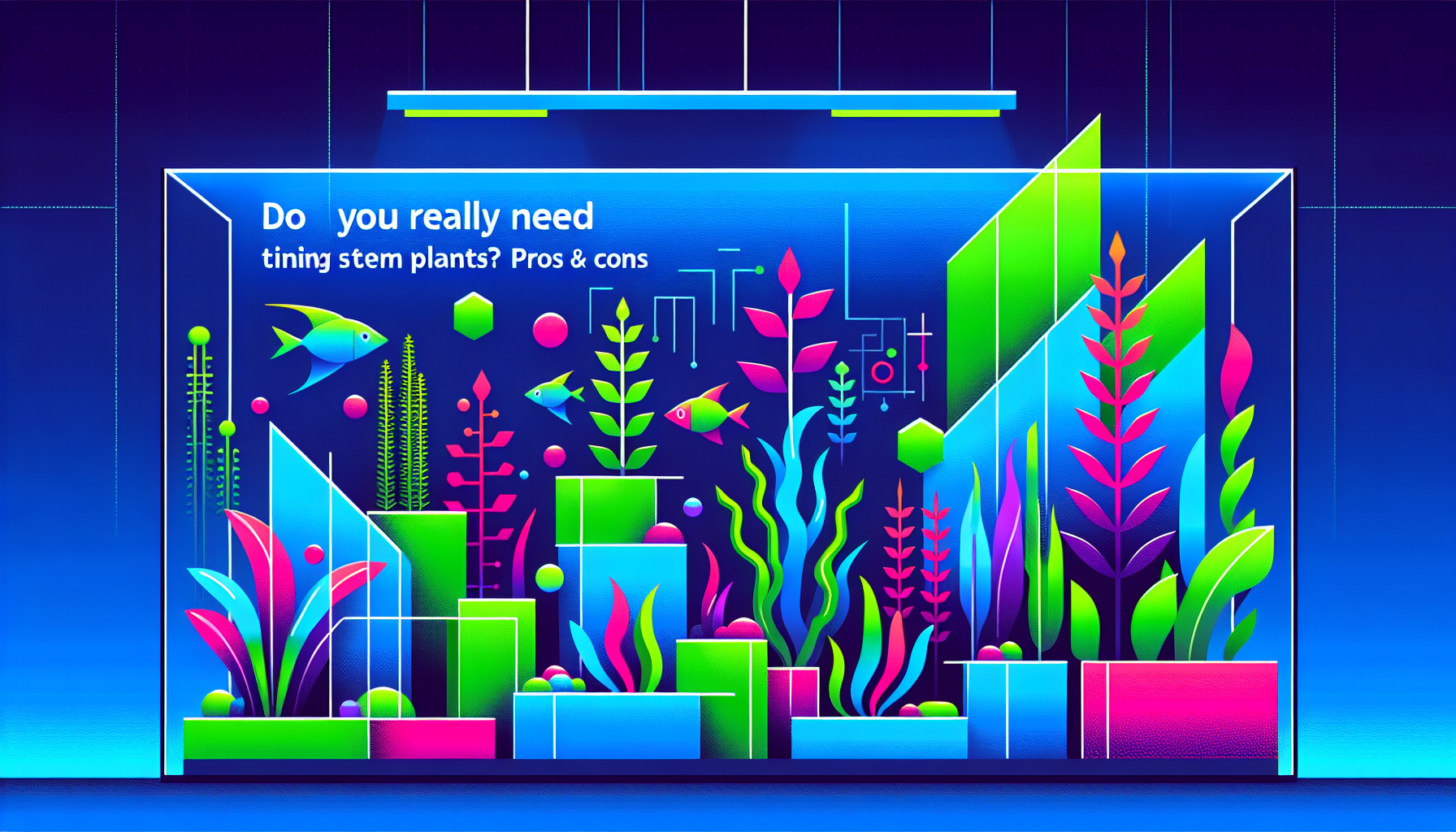 Modern flat design aquascaping illustration for undefined