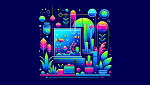 Modern flat design aquascaping illustration for undefined