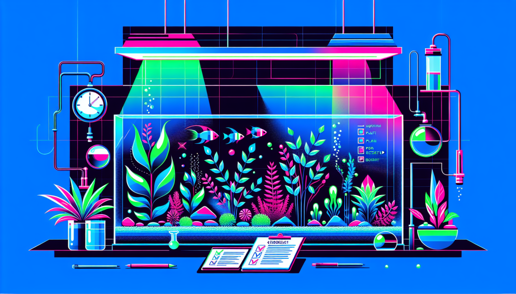 Modern flat design aquascaping illustration for undefined