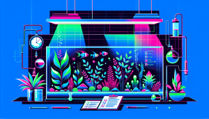 Modern flat design aquascaping illustration for undefined