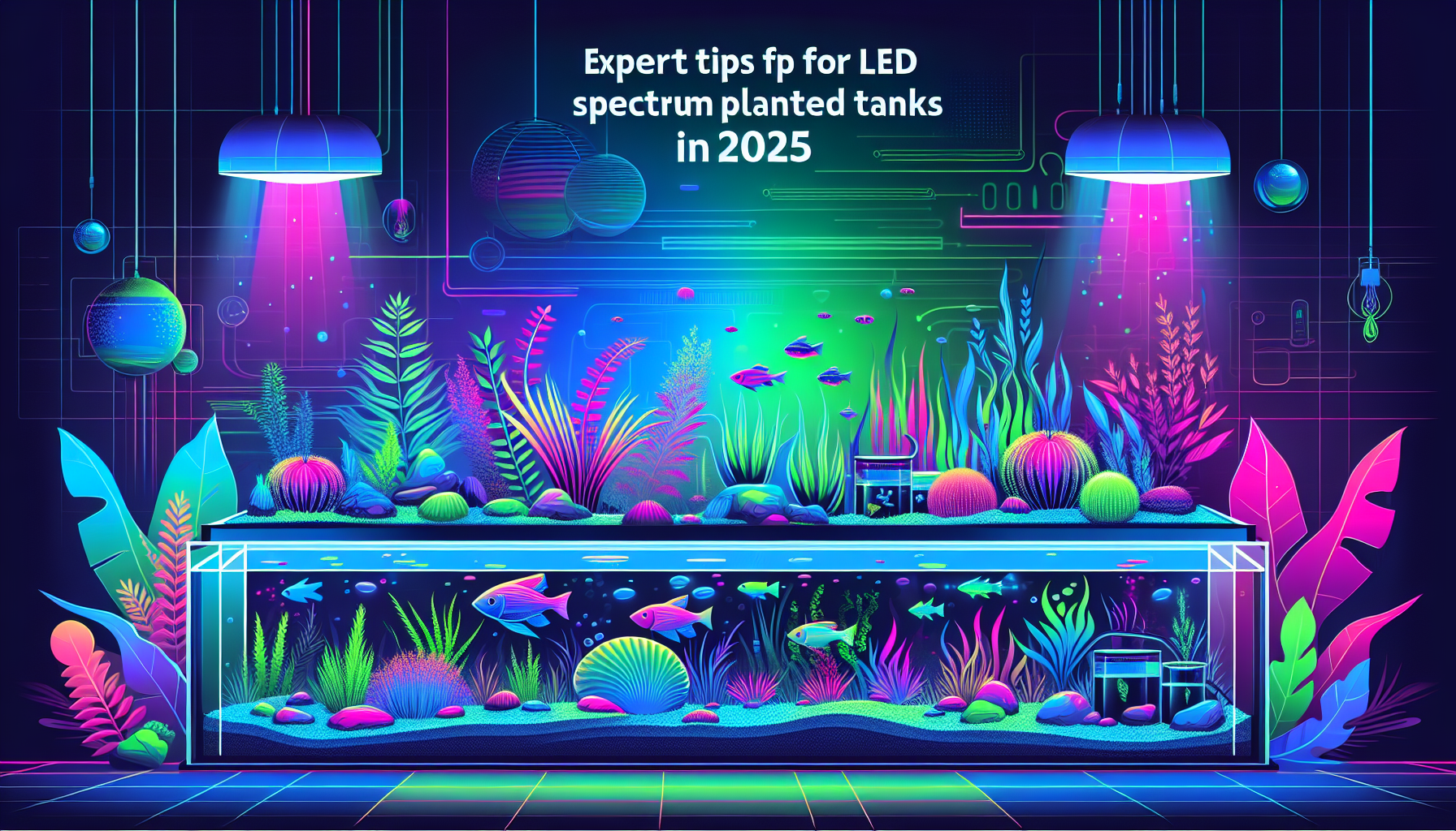 Modern flat design aquascaping illustration for undefined