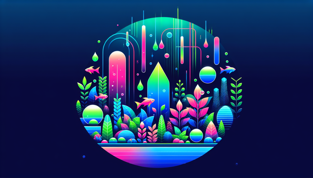 Modern flat design aquascaping illustration for undefined