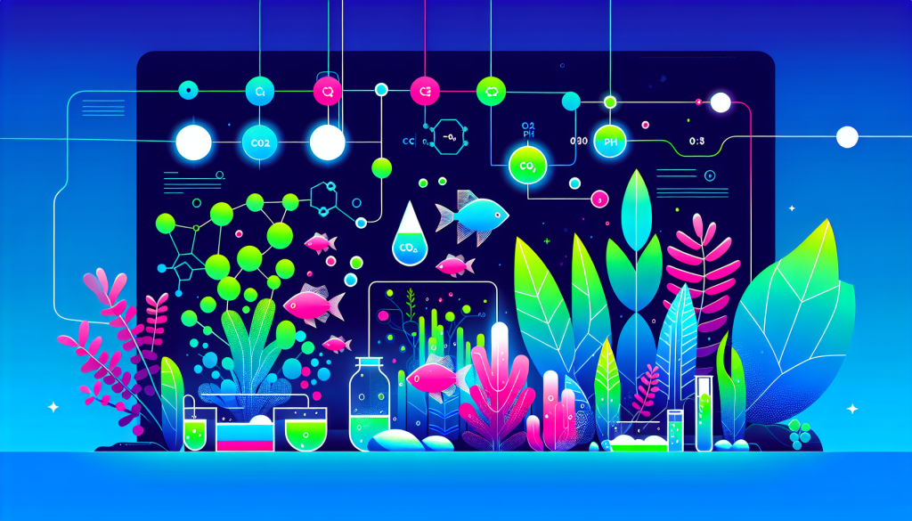 Modern flat design aquascaping illustration for undefined