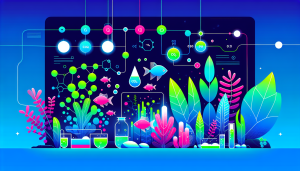 Modern flat design aquascaping illustration for undefined