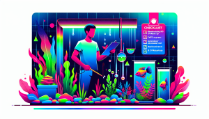 Modern flat design aquascaping illustration for undefined