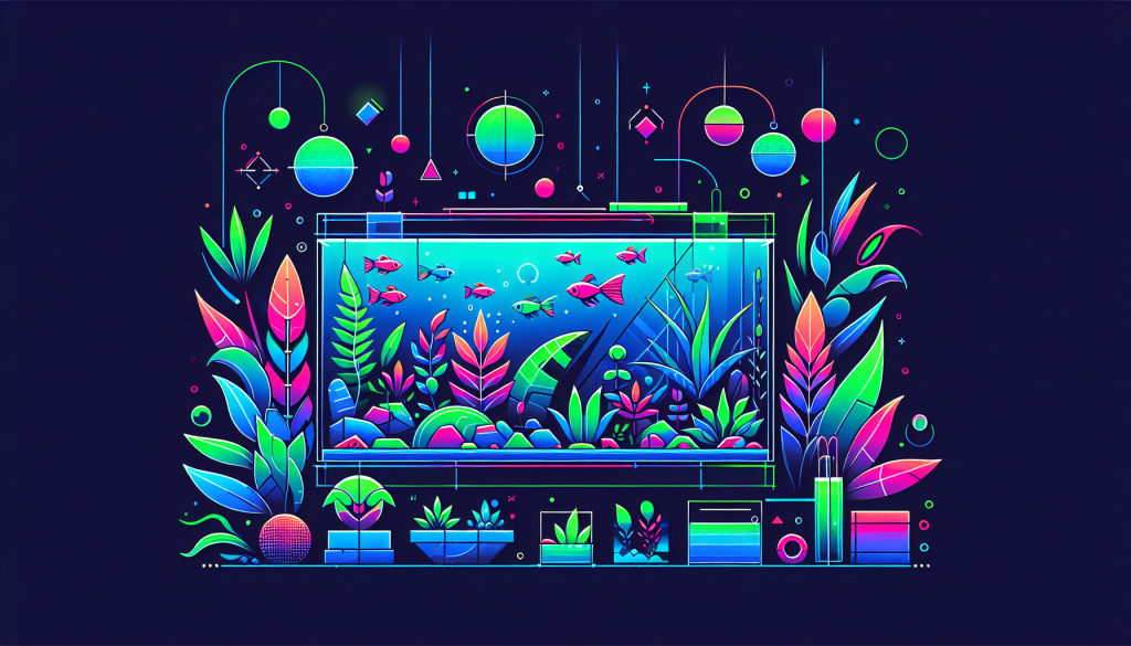 Modern flat design aquascaping illustration for undefined