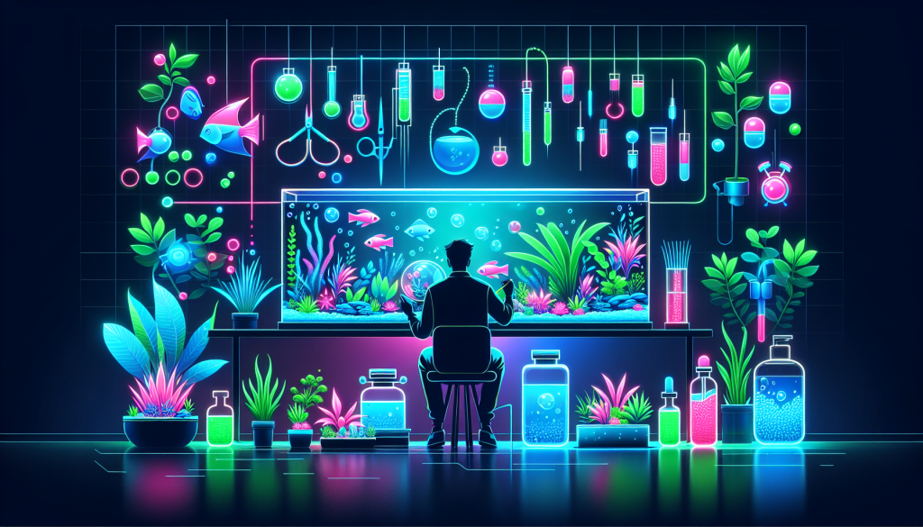 Modern flat design aquascaping illustration for undefined
