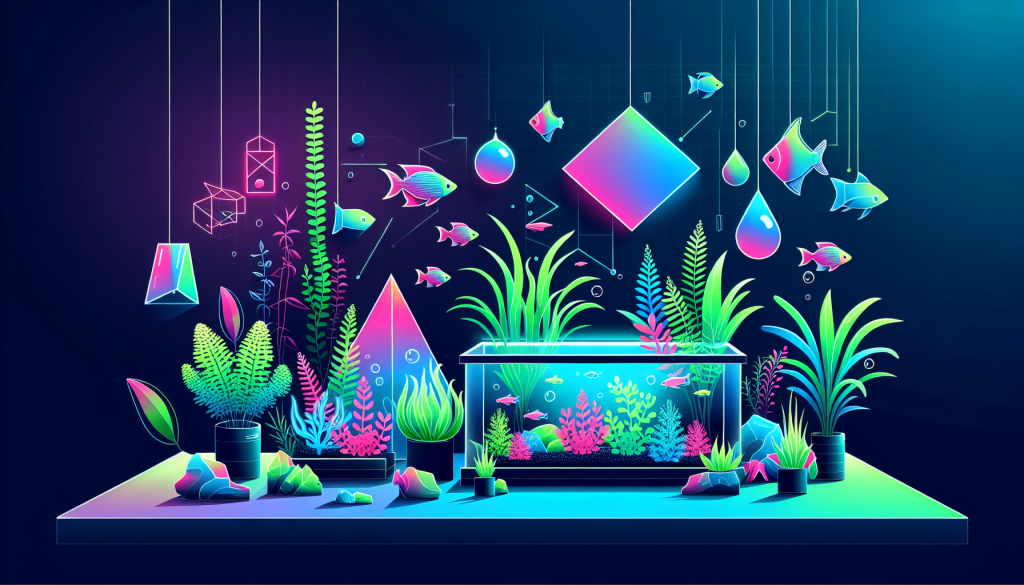 Modern flat design aquascaping illustration for undefined