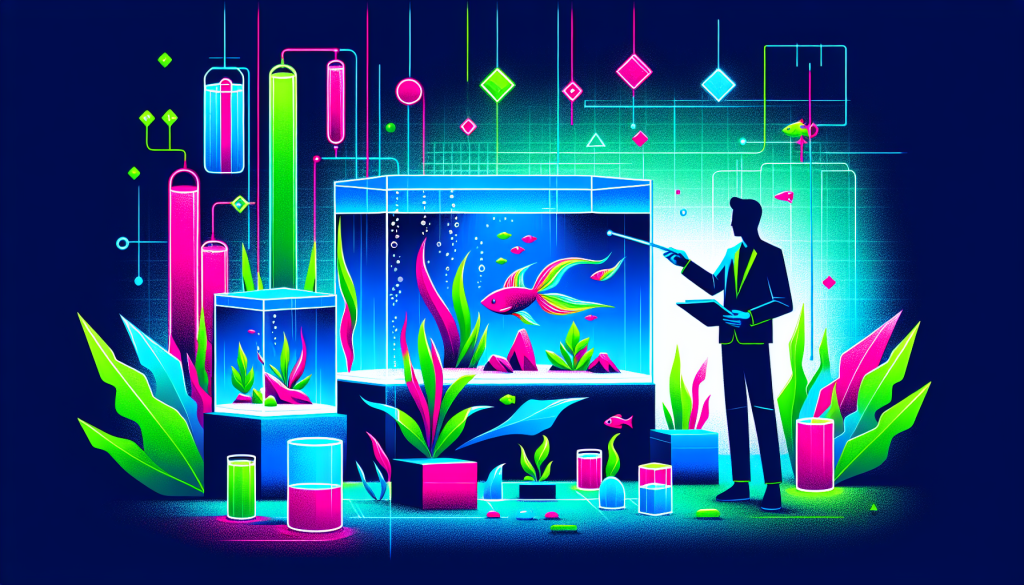 Modern flat design aquascaping illustration for undefined