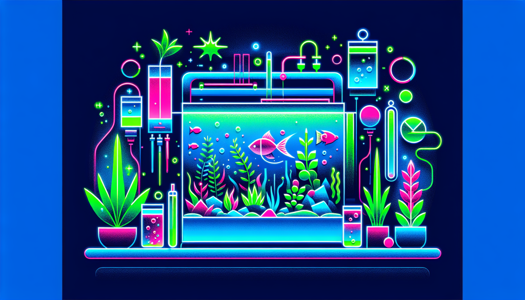 Modern flat design aquascaping illustration for undefined