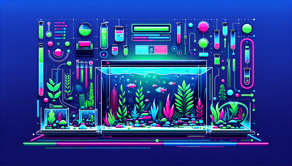 Modern flat design aquascaping illustration for undefined