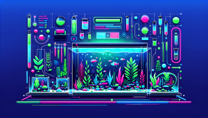 Modern flat design aquascaping illustration for undefined