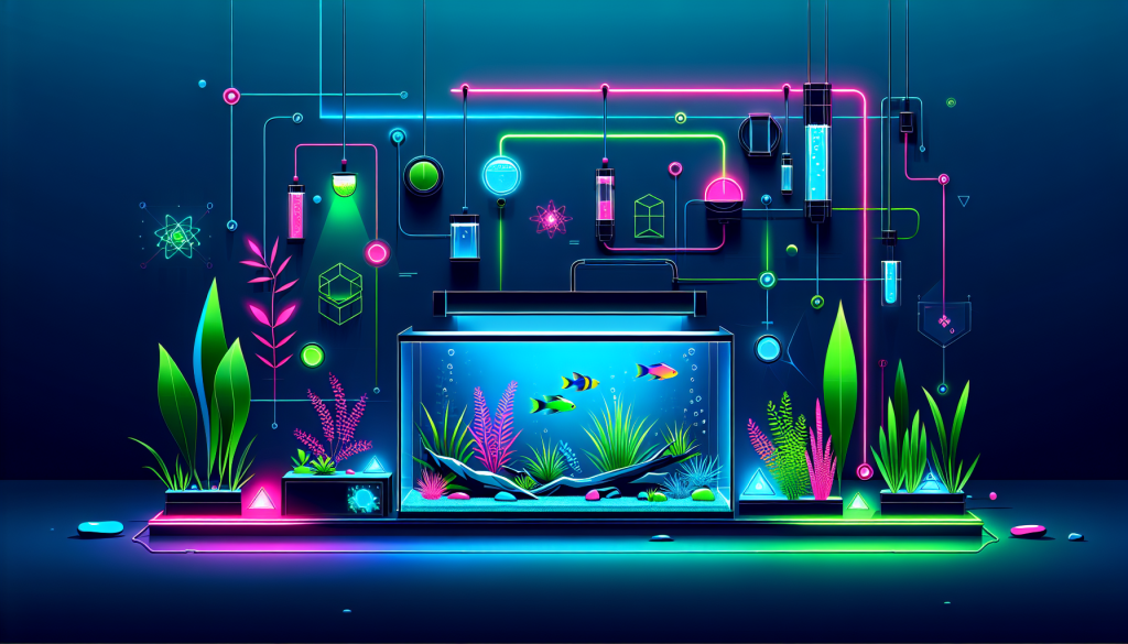 Modern flat design aquascaping illustration for undefined