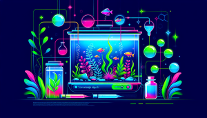 Modern flat design aquascaping illustration for undefined