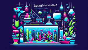 Modern flat design aquascaping illustration for undefined
