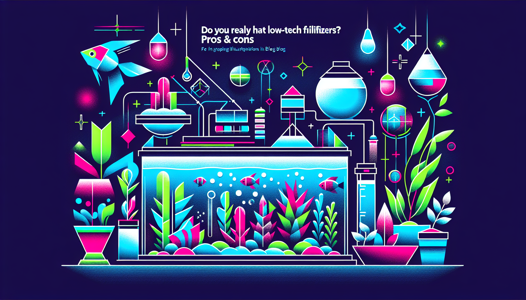 Modern flat design aquascaping illustration for undefined